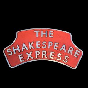 The Shakespeare Express Steam Train Headboard