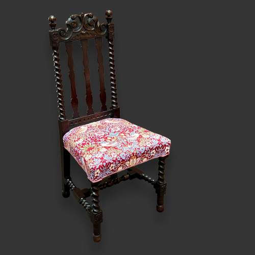 19th Century Carved Oak Hall Chair image-1
