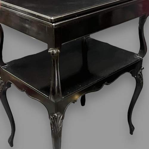 Victorian Ebonised Foldover Card Table image-4