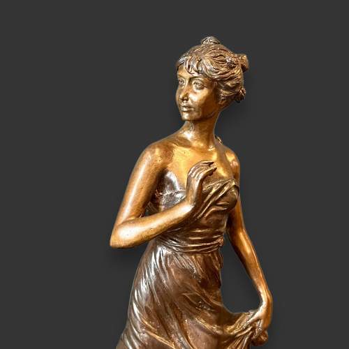 20th Century Deco Style Bronze Figure of a Woman image-2
