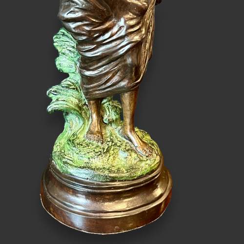20th Century Deco Style Bronze Figure of a Woman image-4