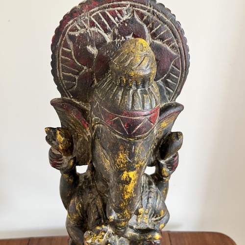 Lord Ganesha Tall Wooden Standing Statue image-2