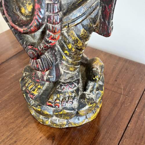 Lord Ganesha Tall Wooden Standing Statue image-3