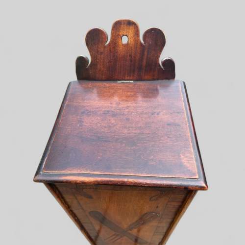 A Charming 19th Century Mahogany Inlaid Cutlery Box image-3