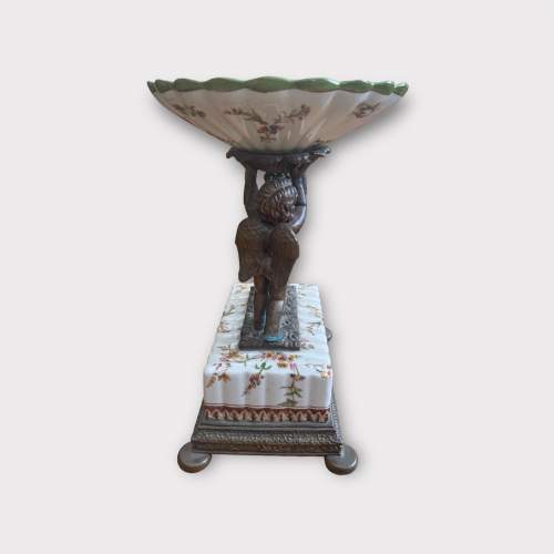 Chinese Crackle Glaze Porcelain Decorative Comport image-2