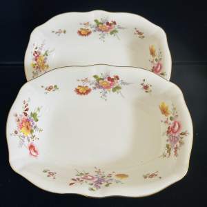 A Pair of Royal Crown Derby Posie Serving Dishes