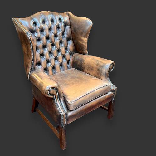 Pair of Chesterfield Wingback Chairs image-2