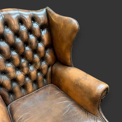 Pair of Chesterfield Wingback Chairs image-5