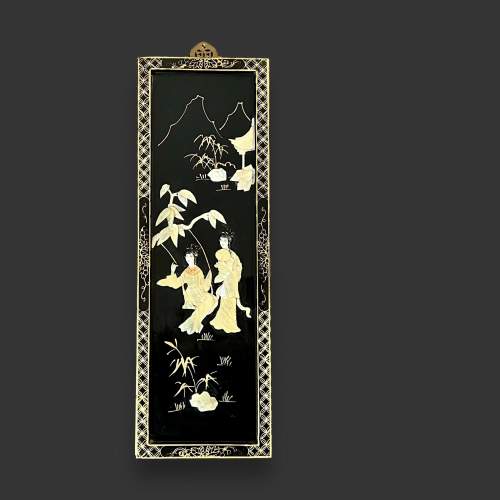 Pair of Ebonised Japanese Wall Panels image-2