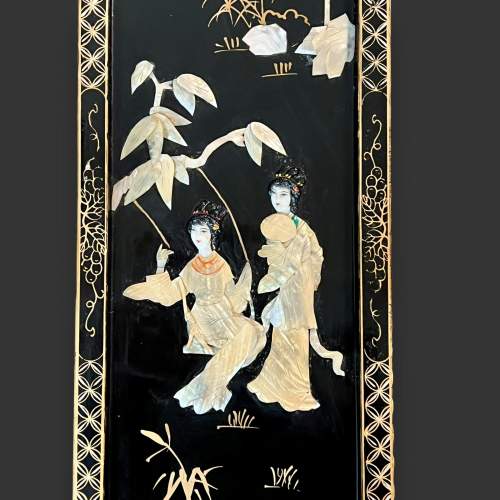 Pair of Ebonised Japanese Wall Panels image-3