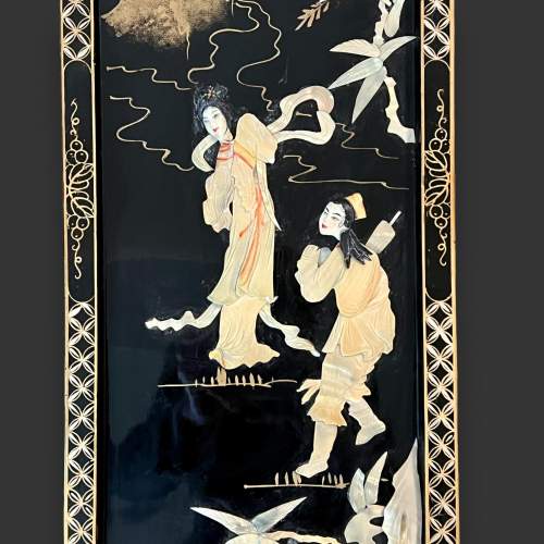 Pair of Ebonised Japanese Wall Panels image-5