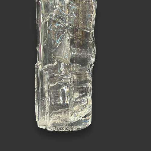 Rare Kosta Boda Swedish Glass Abstract Face Vase image-4