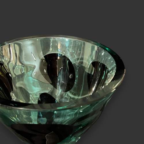 Swedish Strömbergshyttan Glass Vase on Plinth image-5
