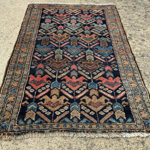 Persian Hamadan Hand Knotted Rug Natural Dyes Intricate Design image-1