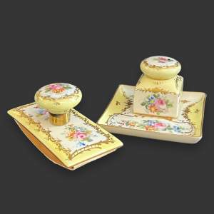 Limoges Inkstand and Blotter