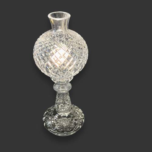 Rare Waterford Crystal Large Inishmaan Globe Lamp image-2