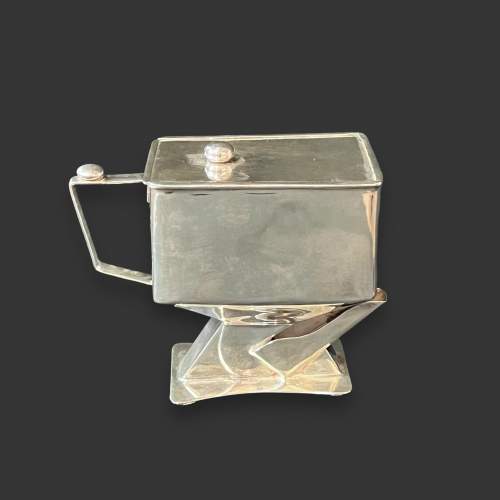 Unusual Art Deco Silver Plated Tea Caddy image-5