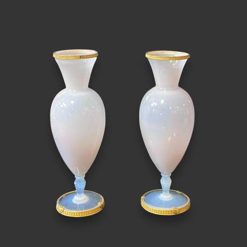 Pair of French Opaline Glass Vases image-2
