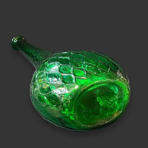 Mid Century Tall Green Glass Vase image-4