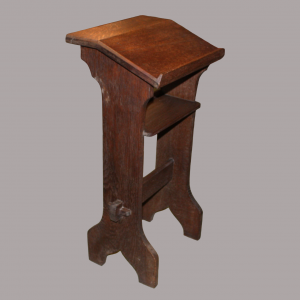 Small Early 20th Century English Oak Prayer Desk Side Table