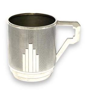 Art Deco 1930s Silver Mug