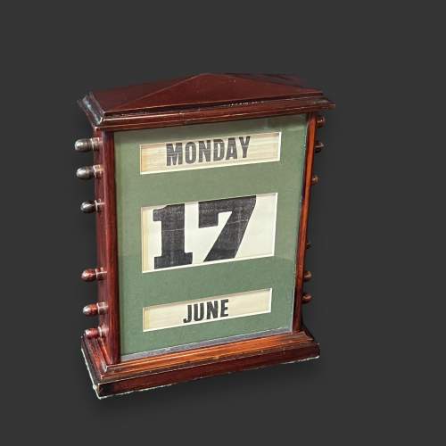 Large Late Victorian Desk Perpetual Calendar image-1