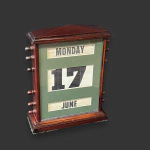 Large Late Victorian Desk Perpetual Calendar