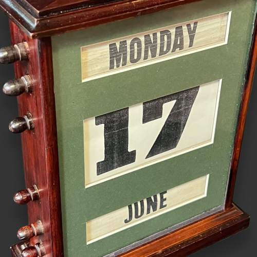 Large Late Victorian Desk Perpetual Calendar image-3