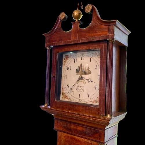 Antique Oak and Mahogany Longcase Clock image-1