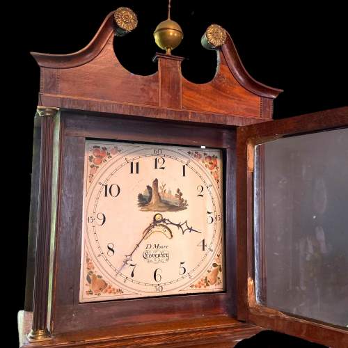 Antique Oak and Mahogany Longcase Clock image-2