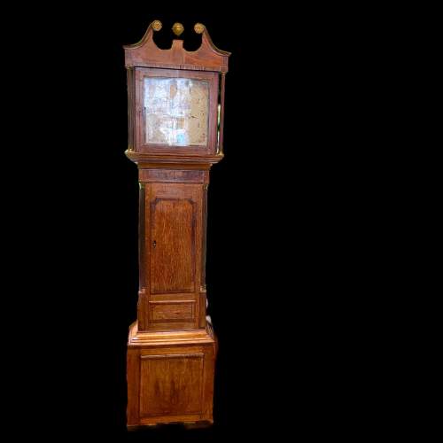 Antique Oak and Mahogany Longcase Clock image-4