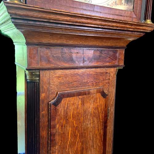 Antique Oak and Mahogany Longcase Clock image-5