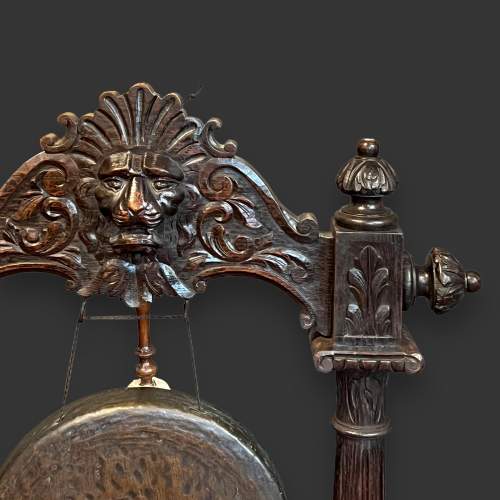 Victorian Carved Oak Dinner Gong image-2