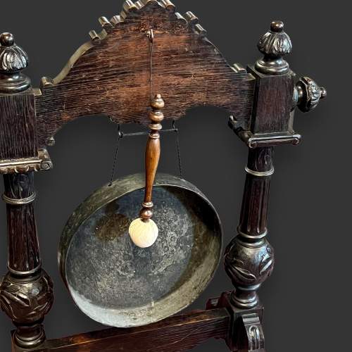 Victorian Carved Oak Dinner Gong image-6