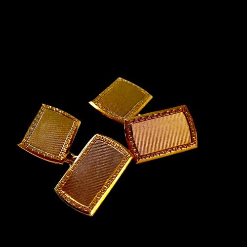 Pair of Vintage Solid Gold Cufflinks image-1