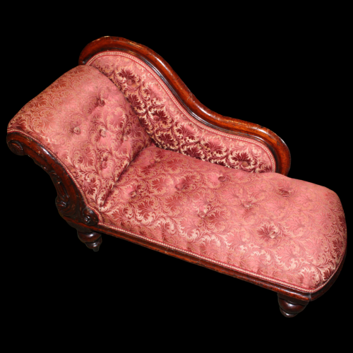 Good Quality 19th Century Victorian Miniature Small Chaise Longue image-1