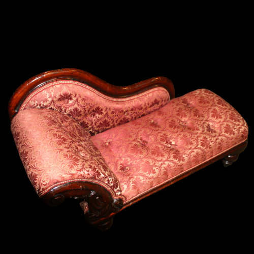 Good Quality 19th Century Victorian Miniature Small Chaise Longue image-2