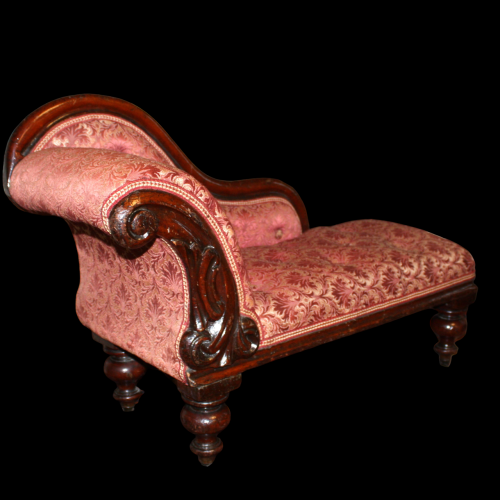 Good Quality 19th Century Victorian Miniature Small Chaise Longue image-4