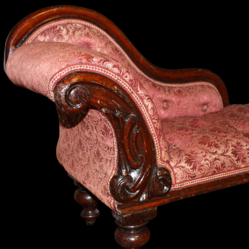 Good Quality 19th Century Victorian Miniature Small Chaise Longue image-6