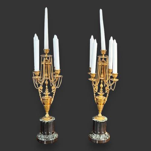 19th Century Pair of Four Branch Candelabra image-1