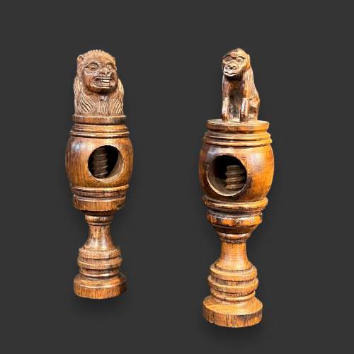 Pair of Turned Treen Nutcrackers image-1