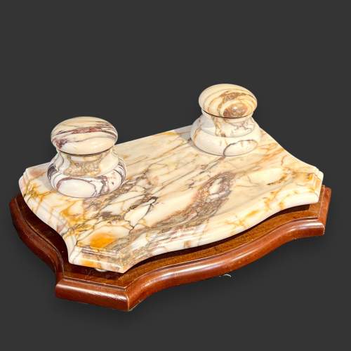 Victorian Marble Inkwell image-1