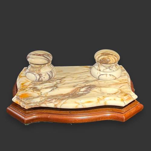 Victorian Marble Inkwell image-2