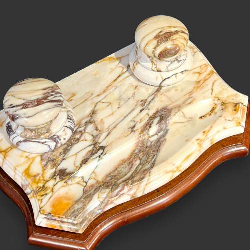 Victorian Marble Inkwell image-3