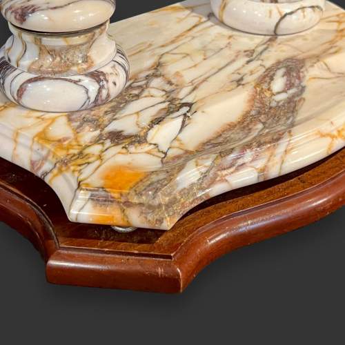 Victorian Marble Inkwell image-5