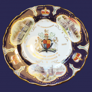 Rare Longton Hall Silver Jubilee Plate no.9/100 signed D Bowkett