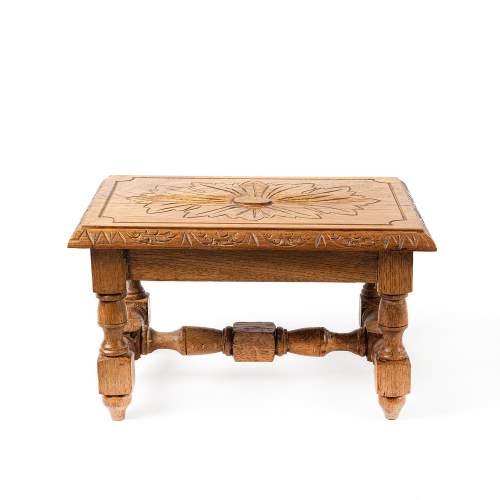 A Mid 20th Century Miniature Oak Table or Stand image-1
