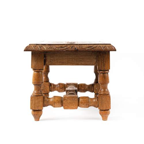 A Mid 20th Century Miniature Oak Table or Stand image-3