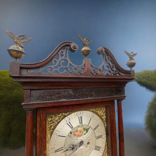 A George III Period Oak 8 Day Grandfather Clock By Benjamin Burton image-6