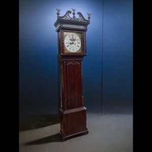 A George III Period Oak 8 Day Grandfather Clock By Benjamin Burton